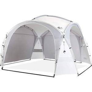 UNP Easy Beach Tent Pop Up Canopy UPF50+ Tent with Side Wall, Ground Pegs, and Stability Poles, Sun Shelter Rainproof, Waterproof for Camping Trips, Backyard Fun, Party Or Picnics (15x15 ft, White)