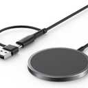 JSAUX Magnetic Wireless Charger Compatible with MagSafe Charger/iPhone 16/16 Pro/16 Plus/16 Pro Max/iPhone 15 Pro Max Plus/iPhone 14 13 12 Series, Wireless Mag Safe Charging Pad, Mag Charger (Black)