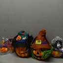 Halloween Light Decarations 6 Pack Light up Halloween Jack-o'-Lantern Set,Pumpkin Prop Decorations with LED LightHalloween Pumpkin Decor for Indoor Outdoor