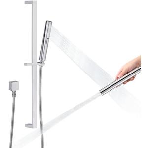 UCLIMAA Handheld Shower Head with Slide Bar Combo, 27.5-Inch Adjustable Height Slide Bar, High Perssure Handheld Shower Head with 6.6ft Extra Long Hose, Brass Wall Supply Elbow, Chrome - Amazon.com