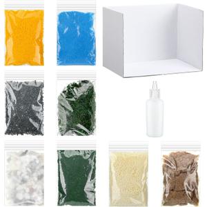 2 x Honoson 9 Pack Total 460Gram Scenery Basing Material Kit Basing Material Kit Diorama Supplies Include Grass, Stone, Snow, Moss Stick, River, Desert for Model Railway Train Garden Diorama Scenery, 7.87 inches