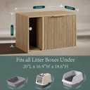 Evermagin 31.5" Cat Litter Box Enclosure Furniture with Cat Scratch Pad