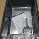 Enclosed Stainless Steel Cat Litter Box with Lid, XL Extra Large Litter Box for Big Cats, Metal Litter Pan High Sided, Never Absorbs Odors, Anti-Urine Leakage, Easy Cleaning, Include Scoop (B--Dark Gray)