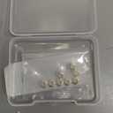 BENECREAT 8pcs Stopper Beads 925 Sterling Silver Spacer Bead 6mm Clip Stopper Charms Rondelle Bead with Silica Gel for DIY Bracelet Necklace Jewelry Making Accessorie (6x3mm)