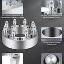 ECCPP 8x6.5 to 8x6.5 Wheel Spacers 2 inch 8 Lug 8x165.1mm to 8x165.1mm for Chevrolet Silverado 1500 HD 2001-2006| for GMC Sierra 2500 HD 2001-2010| for Chevy Silverado 3500 HD 2007-2010-2PCS