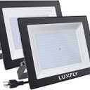 2 Pack LED Flood Lights Outdoor,200W 20000LM Super Bright Work Light with Plug, IP66 Waterproof Security Lights, 6500K Portable Floodlights for Patio, House, Garage