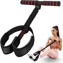 Pedal Resistance Bands with Handles, Upgrade Women Exercise Bands for Full Body Training, Core, ABS, Legs, Glutes, Arms, Pilates, Physical Therapy, Strength, Sit Up Equipment for Home Workout (1-Black 55lbs)