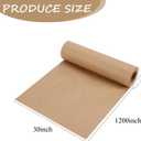 Brown Wrapping Paper Roll 30"x 1200" Craft Packing Paper for Moving Shipping, Gift Wrapping Paper, Bulletin Board Paper, Kraft Paper for Table Covering Poster Christmas