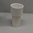 White Ceramic Flower Vase, Decorative Vase for Pampas Grass, Ribbed Vases for Decor, Boho Vases for Living Room, Office, Mantel, Shelf, Dinning Table, 10 Inches (Extra Large)