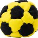 2 x Soccer Hackys Footbag Sacks, Soft Plush Footbags for Adults,Durable Fleece Juggling Balls, for Foot Coordination Training, Stress Relief Toy, Design for Indoor & Outdoor Play