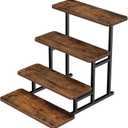 Cupcake Stand for 50 Cupcakes 4 Tiered Tray Stand for Food Cookie Wooden Dessert Display Risers for Party Wedding Buffet Stepped Risers Display Stands for Vendor Farmers Market Display, Brown