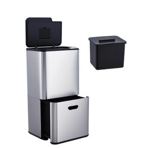 Garvee Dual Trash Can for Kitchen, 2 Compartment (33L + 28L) Garbage Can