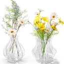 2 Pack Vase Holder Fit for Puzzle Flowers Bouquet, Acrylic Puzzle Vase Fit for Botanical Collection Building Set, Display Stand for Roses Orchid Sunflower Tulips for Bouquet Lover, Clear