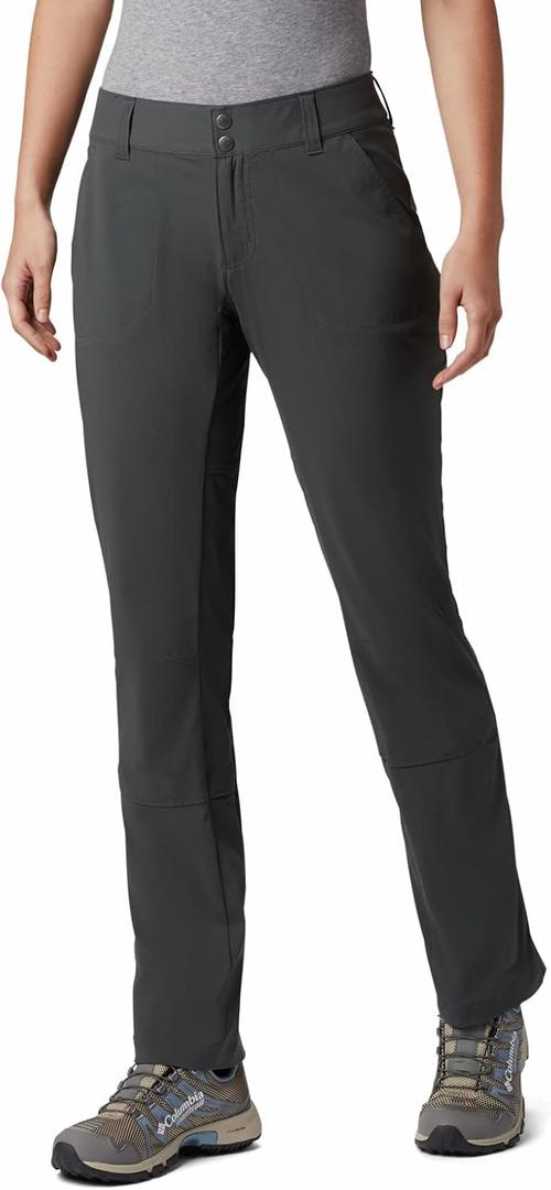 Columbia Women's Saturday Trail Pant, Water & Stain Resistant, Black, 14 Long