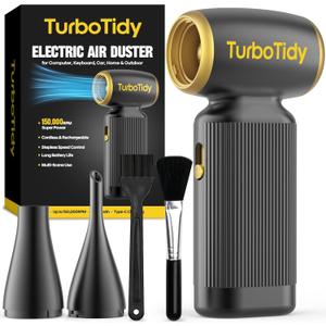 Air Compressor, Electric Air Duster, Cordless Air Compressor & Dust Buster, 150KRPM Brushless Leaf Blower Alternative, Rechargeable Compressed Air Duster for Car Accessories & Electronics
