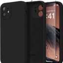 Magnetic for iPhone 12 Case, Compatible with MagSafe, [Full Camera Protection][Screen Protector] Silicone Shockproof Protective Phone Case for iPhone 12 6.1", Black