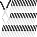 Therwen 100 Pieces Serrated Edge Pointed Tip Steak Knives Stainless Steel Steak Knife with Serrated Edge 8.8 Inch For Kitchen Restaurant Tableware Camping