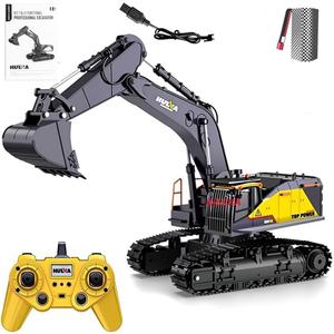 Remote Control Excavator 22 Channel RC ExcavatorTruck Vehicle Toy huina 1:14 Scale Excavator 2.4Ghz Construction with Sound and Lights, Large