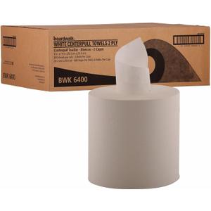 Boardwalk BWK6400 6400 Center-Pull Hand Towels, 2-Ply, Perforated, 7 7/8" x 10", 600 Sheets Per Roll (Case of 6 Rolls), 7.87" X 10"