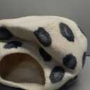 MEOWFIA Cat Cave – Premium Felt Cat Bed for Indoor Cats, Handmade Merino Wool (Snow Leopard, Medium)