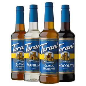 Torani Sugar Free Syrup, Variety Pack, 25.4 Ounce (Pack of 4), Best By 06 OCT 2027