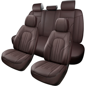 MINGBRON Car Seat Covers,Car Seat Protector Waterproof,Seat Covers Full Set, Car Seat Protectors,Automotive Seat Covers Fit for Most Cars Brown