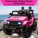 Garvee 12V Kids Ride On Truck Car with Remote Control - Electric Ride On Toys for Toddlers, Spring Suspension, 3 Speeds, LED Lights, Bluetooth Music & Parent Safety Brake