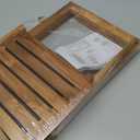 VaeFae Teak Bathroom Shelf, 4-Tier Storage Shelf, Wooden Stand Shelf Organizer for Bathroom, Kitchen, Living Room, Laundry, Garage