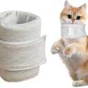 Cat Neck Brace, Breathable & Adjustable Cone Collar After Surgery Recovery Anti-Scratch Anti-Lick Protection, Suitable for Neck Circumference 6.3-8.6 Inch Small Dogs Puppies Kittens (Grey, XS)