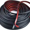 Car Door Soundproof Anti-Dust Seal Strip Car Door Seal Strip Universal Noise Insulation Truck Car Rubber Seals (8m)