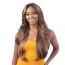 2x FREE TRESS Equal Curtain Bangs HD Lace Front Wig Bombshell,Jet Black 1