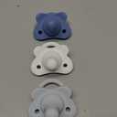 Dr. Brown's HappyPaci 100% Silicone Baby Pacifier, Contoured One-Piece Design, Blue/Light Blue/White, 0-6m, BPA-Free, 3-Pack