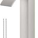 Airuida Vessel Sink Faucet Brushed Nickel, Tall Waterfall Bathroom Single Handle Single Hole, Deck Mount Mixer Tap with Large Rectangular Vessel Faucet Lavatory Vanity (Tall Faucet:11.8-inch)