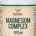 Magnesium Complex Supplement 180 Capsules (426mg Elemental Magnesium Provided by 2,300mg of Eight Different Forms of Magnesium) MAG-8 Provides 100% Daily Recommended Value of Magnesium by Double Wood. EXP 04/2027