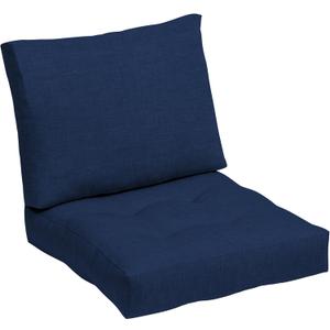 ARDEN Outdoor Plush Modern Tufted Blowfill Deep Seat Set, 24 in x 24 in, Weather-Proof, Rain-Proof, Fade Resistant Patio Cushion, Ultra Cozy 24 x 24, Sapphire Blue Leala