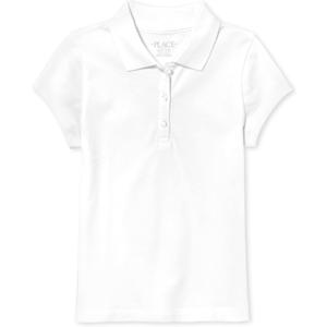 The Children's Place baby-girls And Toddler Short Sleeve Ruffle Pique Polo (White)