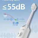 7MAGIC Sonic Electric Toothbrush for Adults and Kids - Up to 180 Days Runtime, 42000 VPM Powered Toothbrush, 5 Modes & 3 Intensities for Sensitive Teeth & Braces, Includes 8 Brush Heads, White