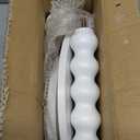 Fultyle Round Side Table, Small Drink Table for Small Spaces, Modern Accent End Table Nightstand with Solid Wood Leg for Living Room, Bedroom, Corners, and Office (White)