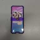 for Samsung Galaxy Z Flip 6 Clear Case Luxury Hinge Protection with Ring Holder & Screen Protector Soft All-Inclusive Shockproof Cover (Purple)