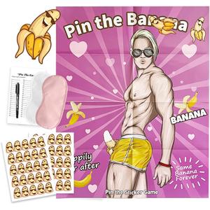 Bridal Shower Bachelorette Party Games, Pin the Banana on The Hunk Game Bridal Shower Wedding Engagement Party Games Girls Night, Pack of 4 Bridal Shower Bachelorette Party Games, Pin the Banana on The Hunk Game Bridal Shower Wedding Engagement Party Games Girls Night, Pack of 4