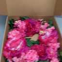 WELL KNOWN Wreaths for Front Door, 22" Spring Flower Wreath, Silk Peony Wreath as Porch Decor, Pink Artificial Flower Wall Hanging Home Party Wedding Shop Hotel Office Fire Place Seasonal Decor & Gift