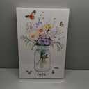 3Pcs Framed Wildflowers Canvas Wall Art Modern Christian Love Hope Faith Poster Print Bible Verses Floral Picture Flowers Butterfly Hummingbird Painting Wall Decor for Bedroom Living Room 24x16in (24L" x 16W", White)