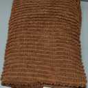 H.VERSAILTEX Plush Chenille Couch Cover for 3 Cushion Couch Anti Slip Washable Sofa Slipcovers Soft and Durable Furniture Protector for Dogs Cats Kids (27.5" x 71", Caramel)