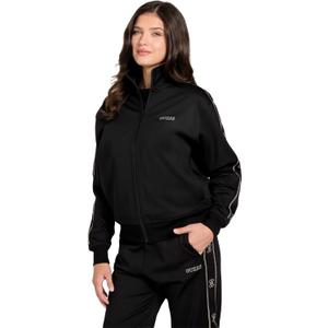 GUESS womens Eco Octavia High Neck Full-zip Sweatshirt (X-Large, Jet Black)
