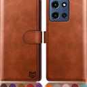 SUANPOT Compatible with Moto G 5G 2025/Moto G 5G 2026/Play 2026 Wallet case with RFID Blocking Credit Card Holder,Flip Book PU Protective Cover Women Men for Moto G 5G 2025 Phone case Light Brown