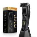 Men's Beard Trimmer-All-in-One Mustache Trimmer for Men with 20 Length Adjustable, Stainless Steel T-Blade for Precision Facial Hair Trimming Cordless IPX7 Waterproof Wet/Dry Clipper,LED Display