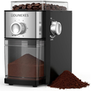 Rounexes Burr Coffee Grinder Electric, Coffee Beans Grinder for Home Use, Burr Mill Grinder with 17 Precision Settings– for Espresso, Pour Over & Cold Brew