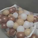 GOGOSO Ball Pit Balls for Toddler, Baby Plastic Playballs Kids Soft Pastel Pelotas Non-Toxic BPA-Free,Beige+Gold+White,20