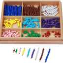 Adena Montessori Counting Beads Checker Board Beads Math Games & Teaching Numbers Counting Toys