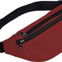 Fanny Packs for Men and Women, Waterproof Sports Waist Pack Bag for Travel Hiking Running Hands-free